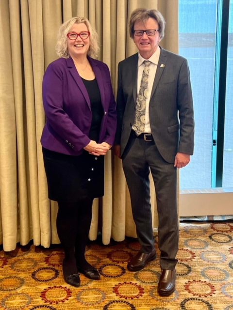 Dr. Alice Aiken, Vice-President Research and Innovation, Dalhousie University, and CIMVHR Fellow with Dr. David Pedlar, CIMVHR’s Scientific Director at the Halifax Engagement Session. Dalhousie University co-hosted CIMVHR Forum 2022 with Saint Mary’s University and Mount Saint Vincent University.